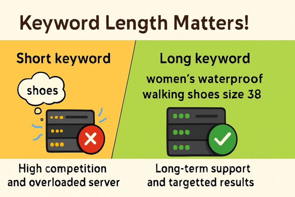  در این بررسی تفاوت‌های بنیادین میان کلمات کلیدی کوتاه و بلند پرداخته شده |seorasam